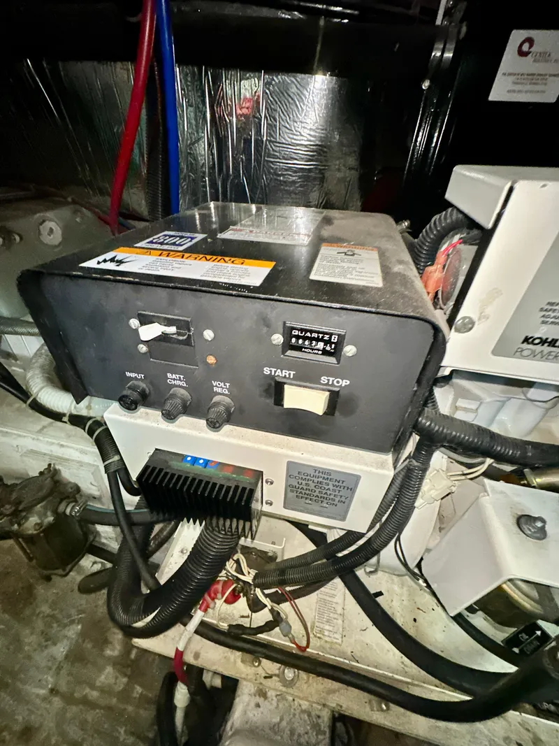 Slide: The Image of Control panel in a 2000 Carver 396 Motor Yacht engine room. - 35