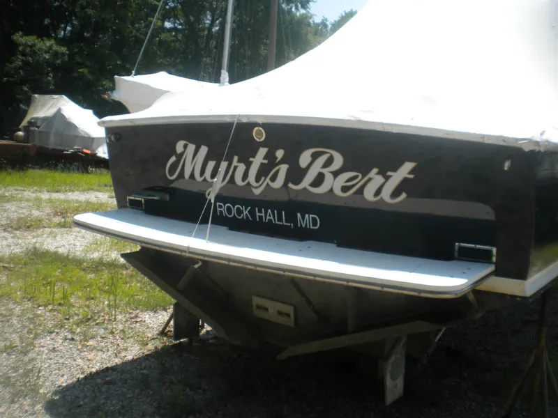 Slide: The Image of 1968 Bertram 31 Bahia Mar boat named "Murt's Bert" in Rock Hall, MD. - 39