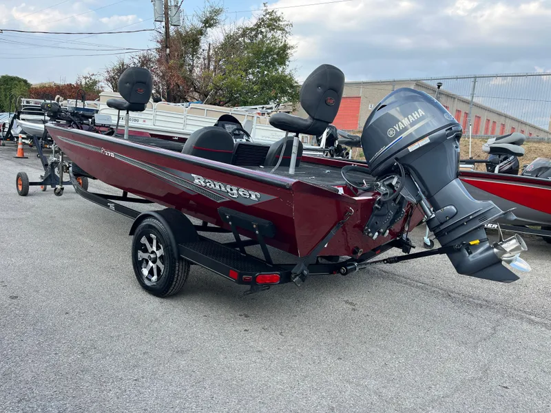 Slide: The Image of 2016 Ranger RT 178 Tournament Edition boat with Yamaha motor on trailer. - 17