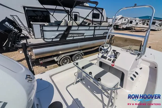 Slide: The Image of 2024 Majek Boats 18 M2 interior with steering console and seating at Ron Hoover RV & Marine Centers. - 10