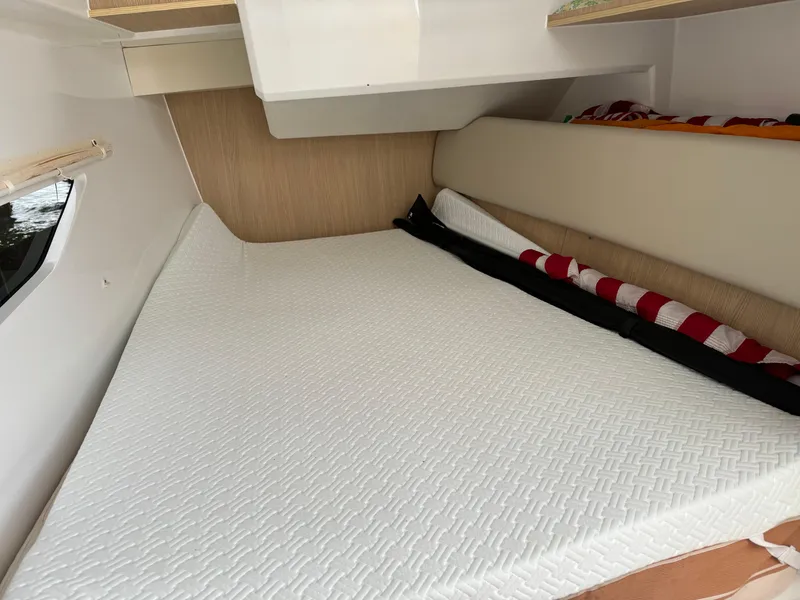 Slide: The Image of 2020 Aquila 36 Sport cabin interior with comfortable bed and modern design. - 36