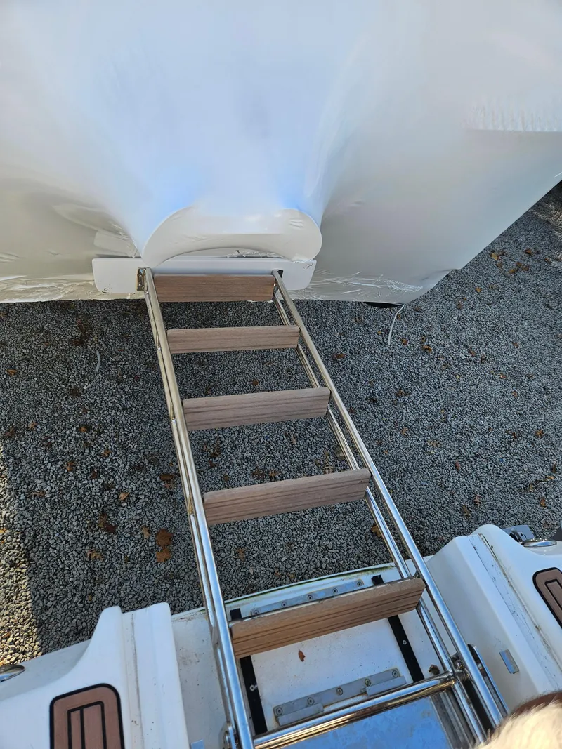 Slide: The Image of Aquila 36 Sport 2020 boat ladder on gravel surface. - 42