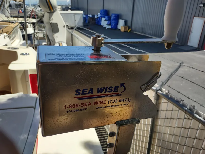 Slide: The Image of Sea Wise davit system on 2008 Mainship 30 Pilot II Sedan boat. - 48