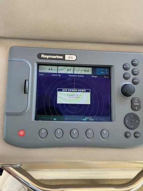 Slide: The Image of Raymarine C70 navigation system on 2000 Sea Ray Cruiser 310 Sundancer. - 19