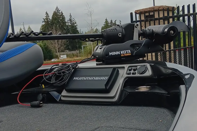 Slide: The Image of 2024 Ranger 1880MS boat with Minn Kota Ulterra and Humminbird electronics. - 2