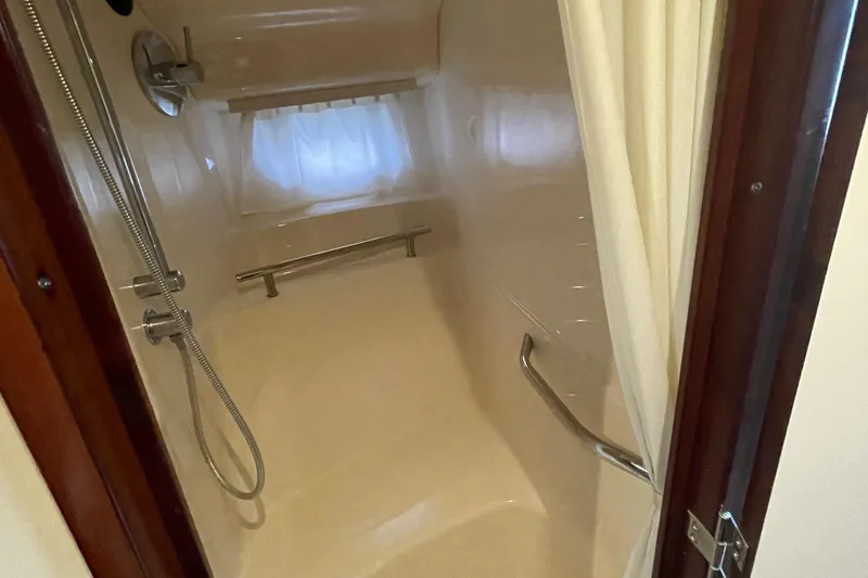 Slide: The Image of Luxurious shower in 2009 Sea Ray 40 Sundancer yacht bathroom. - 22