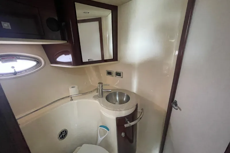 Slide: The Image of Luxurious bathroom in 2009 Sea Ray 40 Sundancer yacht with modern fixtures. - 31