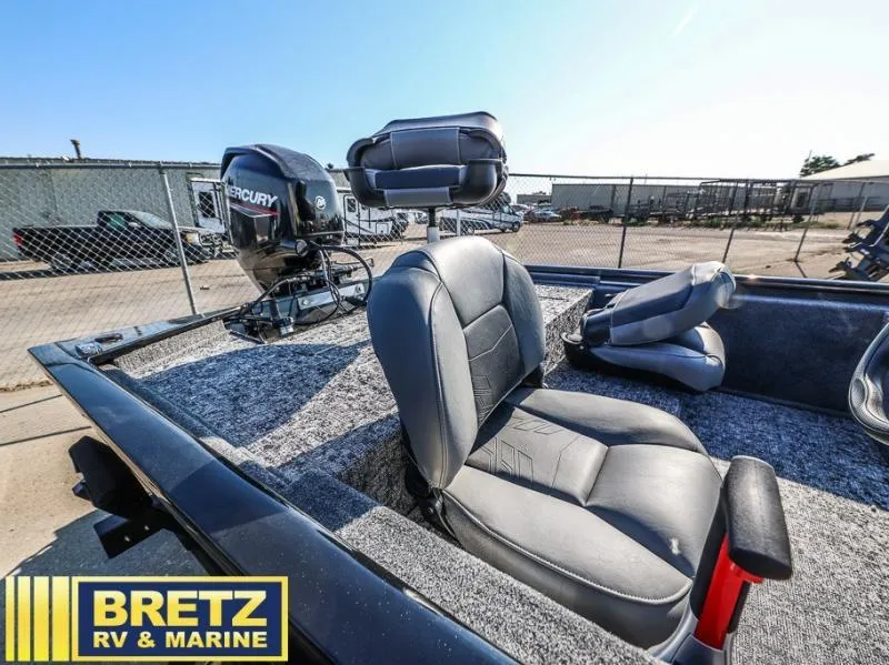 Slide: The Image of 2025 Pro 170 boat interior with Mercury engine at Bretz RV & Marine. - 9