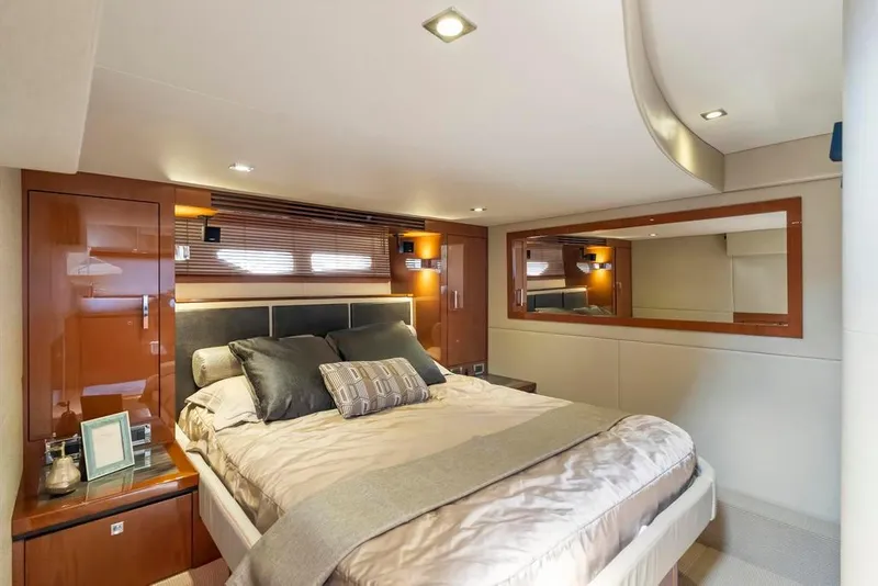 Slide: The Image of Luxurious bedroom interior of 2015 Sea Ray 510 Sundancer yacht. - 28