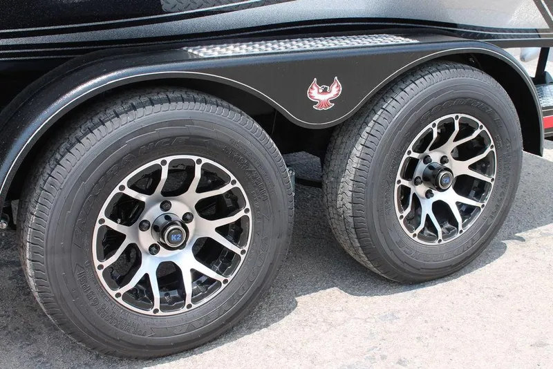 Slide: The Image of Trailer wheels of a 2025 Phoenix 920 Elite, featuring stylish alloy rims. - 5