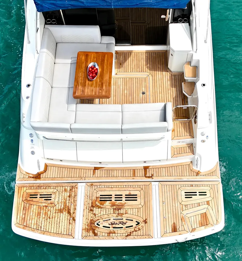 Slide: The Image of Cockpit Area w/ Teak Decking - 100