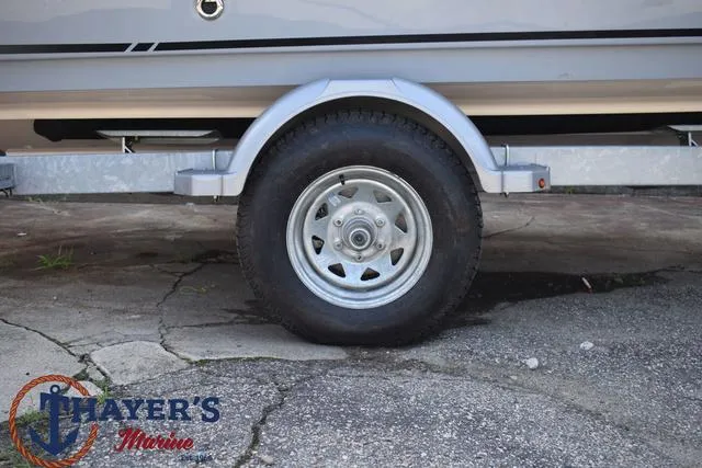 Slide: The Image of Trailer wheel of 2025 Bayliner VR5 Bowrider - Outboard at Thayer's Marine. - 4