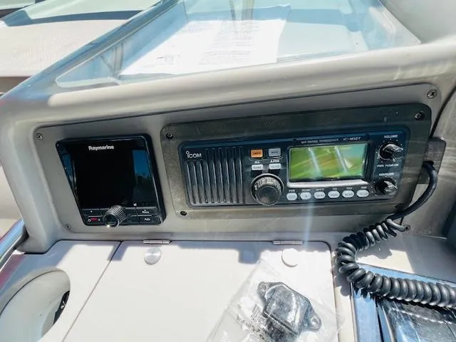 Slide: The Image of Control panel of a 2000 Formula 41 PC boat with navigation and communication equipment. - 2