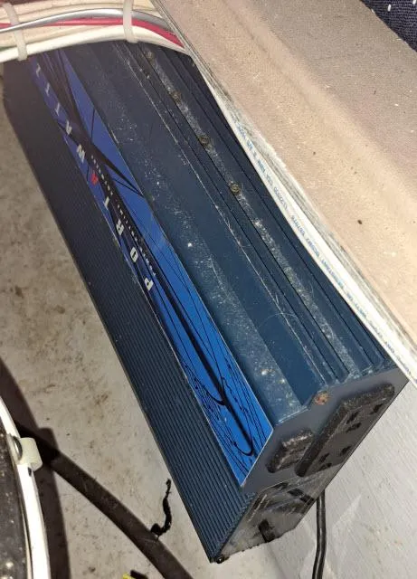 Slide: The Image of Blue power inverter in a 1987 C&C 38 MKIII sailboat. - 23