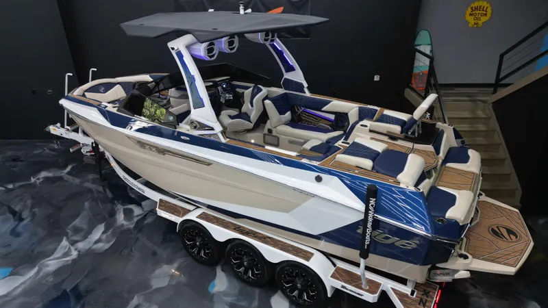 Slide: The Image of 2024 Tigé Ultré 23ZX boat with sleek design and luxurious interior. - 18