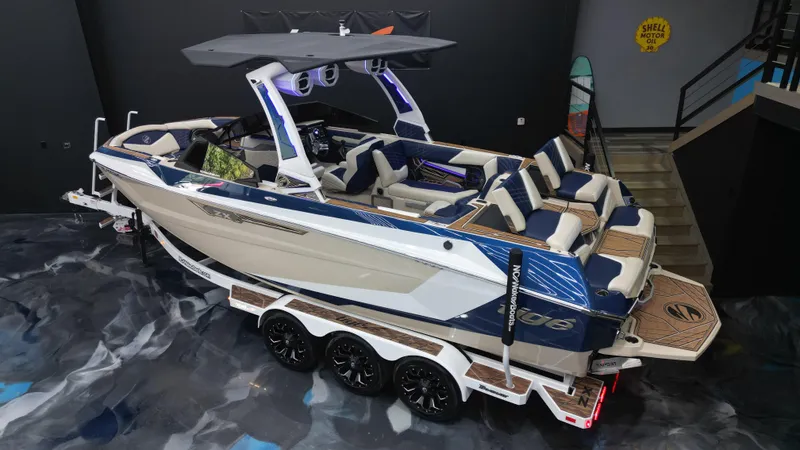 Slide: The Image of 2024 Tigé Ultré 23ZX boat with sleek design and luxurious interior. - 19