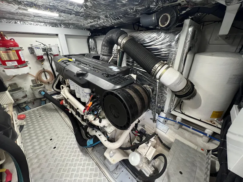 Slide: The Image of Engine room of 2018 Princess F55 yacht with visible machinery and equipment. - 43