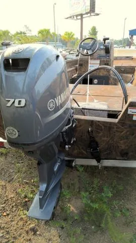 Slide: The Image of 2025 G3 17 CC boat with Yamaha 70 outboard motor. - 2