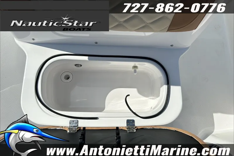 Slide: The Image of 2025 NauticStar 211 Hybrid boat livewell, featuring sleek design and functionality. - 23
