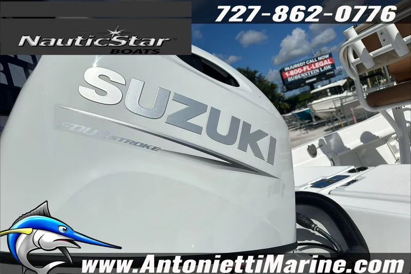 Slide: The Image of 2025 NauticStar 211 Hybrid boat with Suzuki engine at Antonietti Marine. - 9