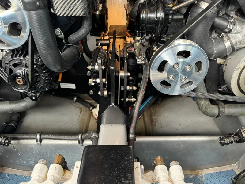 Slide: The Image of Engine components of a 2013 Nor-Tech 420 Monte Carlo boat. - 22