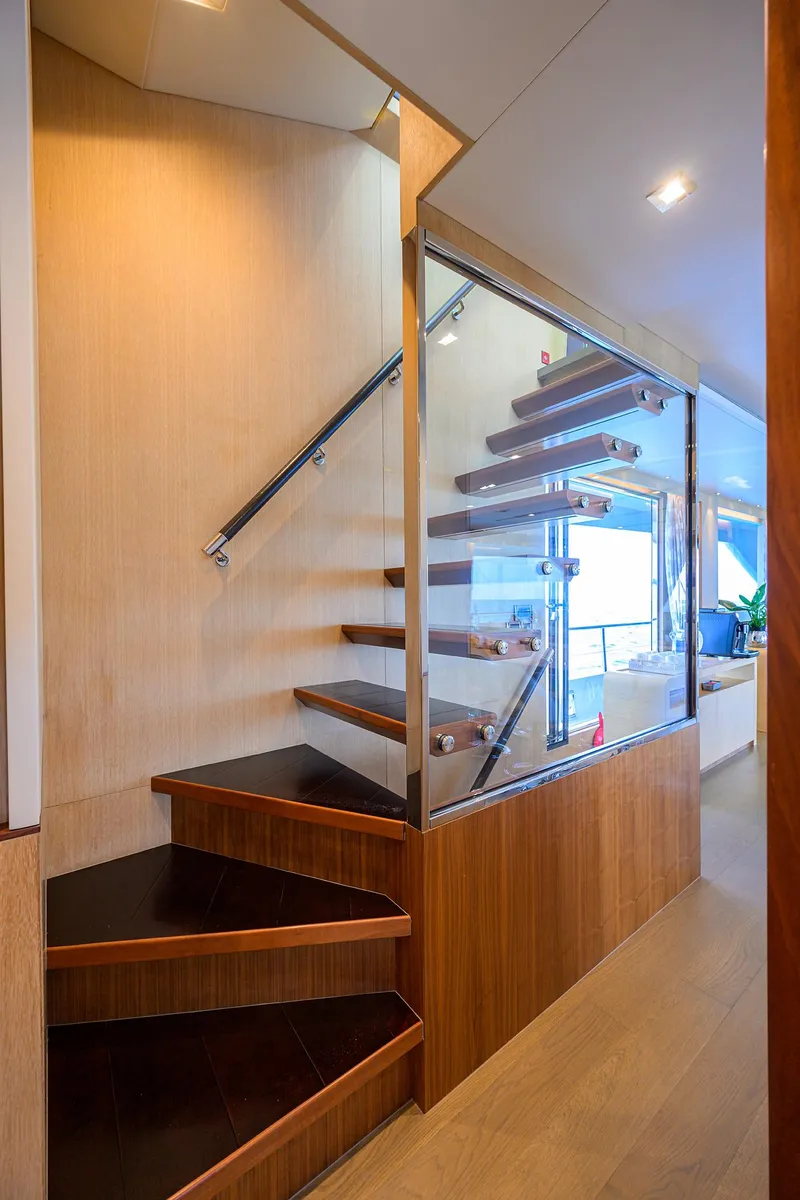 Slide: The Image of Horizon 90 Aqua Life - Interior Stairs to Skylounge - 28