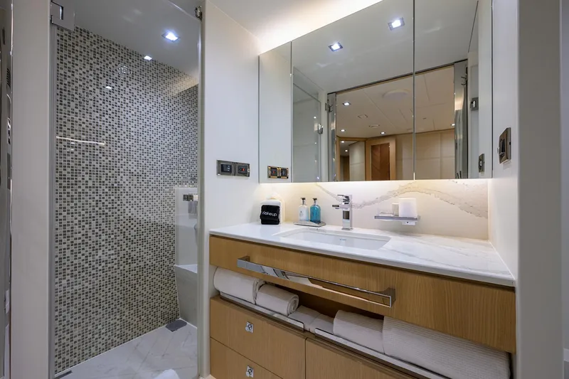 Slide: The Image of Horizon 90 Aqua Life - Interior Port Guest Stateroom Head - 48