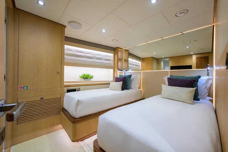 Slide: The Image of Horizon 90 Aqua Life - Interior Forward Port Guest Stateroom - 71