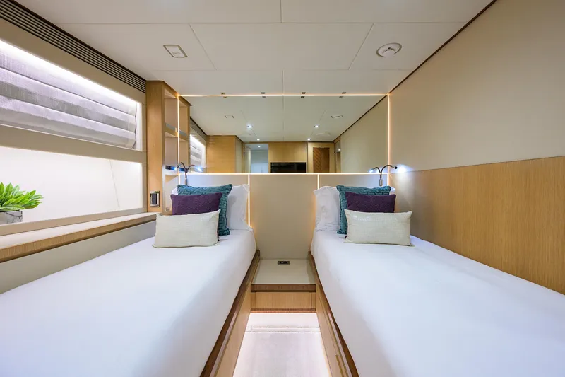 Slide: The Image of Horizon 90 Aqua Life - Interior Forward Port Guest Stateroom - 74