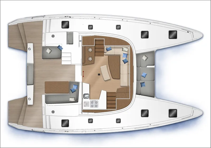 Slide: The Image of Manufacturer Provided Image: Lagoon 42 Upper Deck Layout Plan - 6
