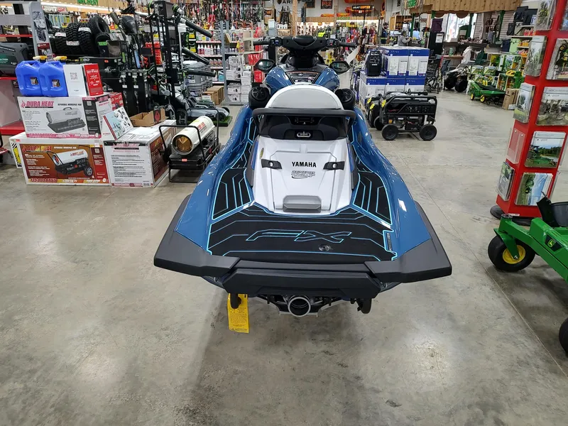 Slide: The Image of 2024 Yamaha WaveRunner FX Cruiser HO displayed in a store setting. - 5