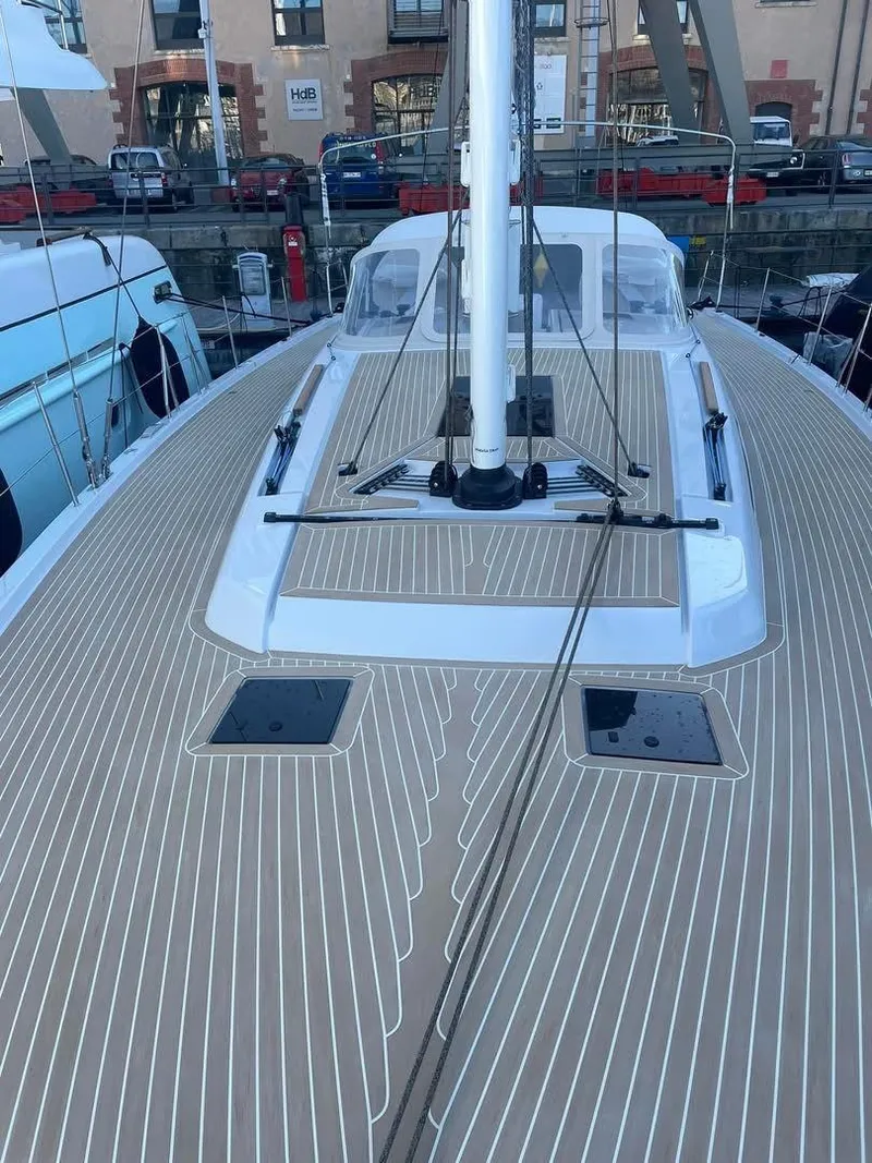 Slide: The Image of 2025 Grand Soleil 52 Performance sailboat deck with sleek design and modern features. - 37