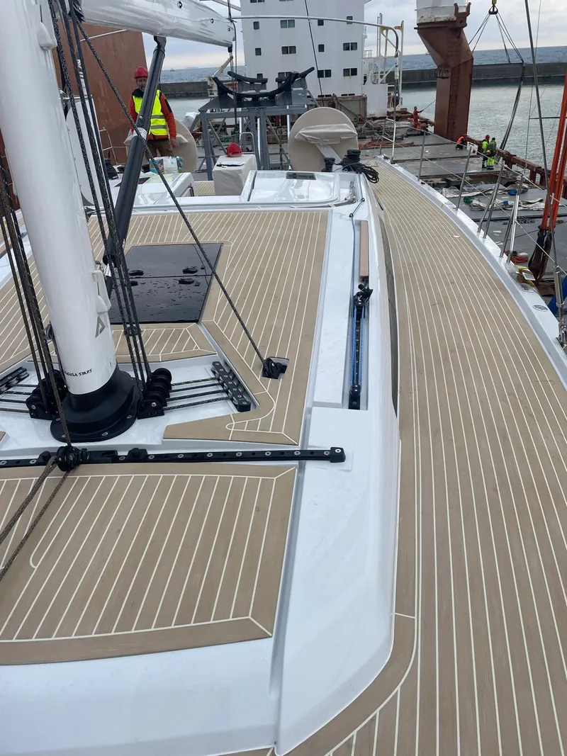 Slide: The Image of Grand Soleil 52 Performance 2025 yacht deck with sleek design and modern features. - 40