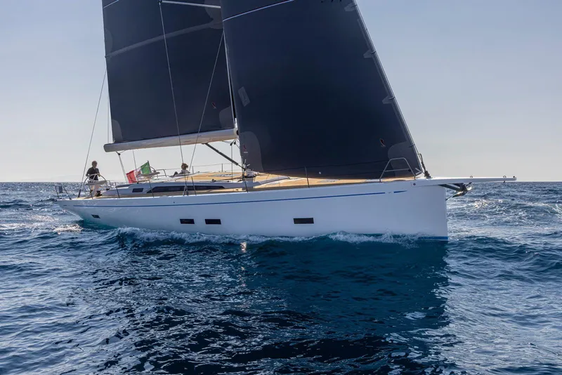 Slide: The Image of Grand Soleil 52 Performance 2025 sailing yacht on open sea. - 6