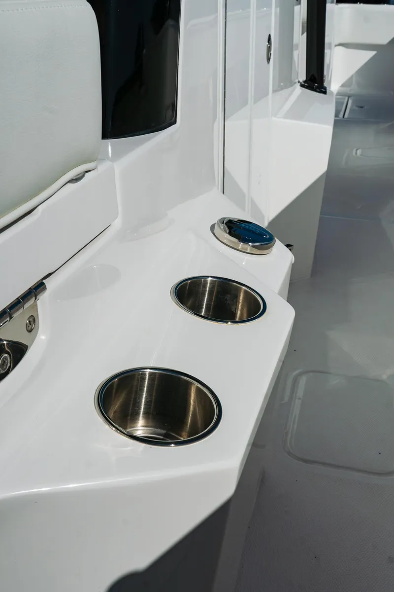 Slide: The Image of 2025 Invincible 36 Open Fisherman boat with stainless steel cup holders. - 12