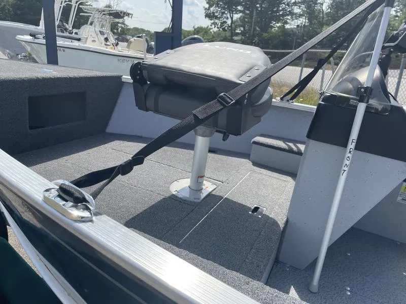 Slide: The Image of 2023 Lund 1600 Fury boat interior with seating and storage. - 9