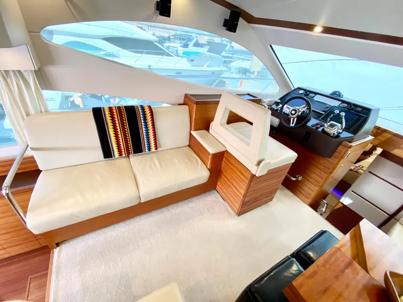 Slide: The Image of Luxurious interior of 2014 Dyna 52 yacht with plush seating and modern helm. - 32