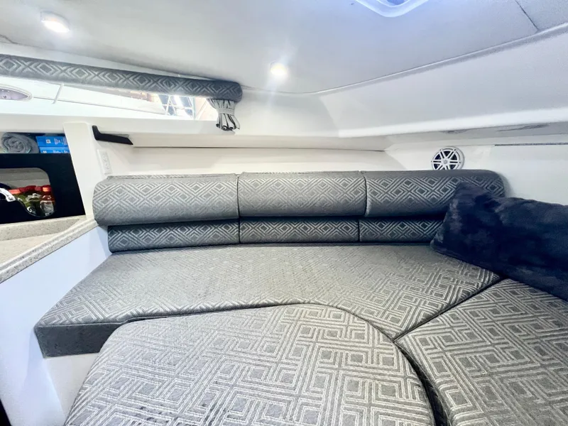 Slide: The Image of 2022 Stamas 326 Aegean interior with patterned seating and modern design. - 24