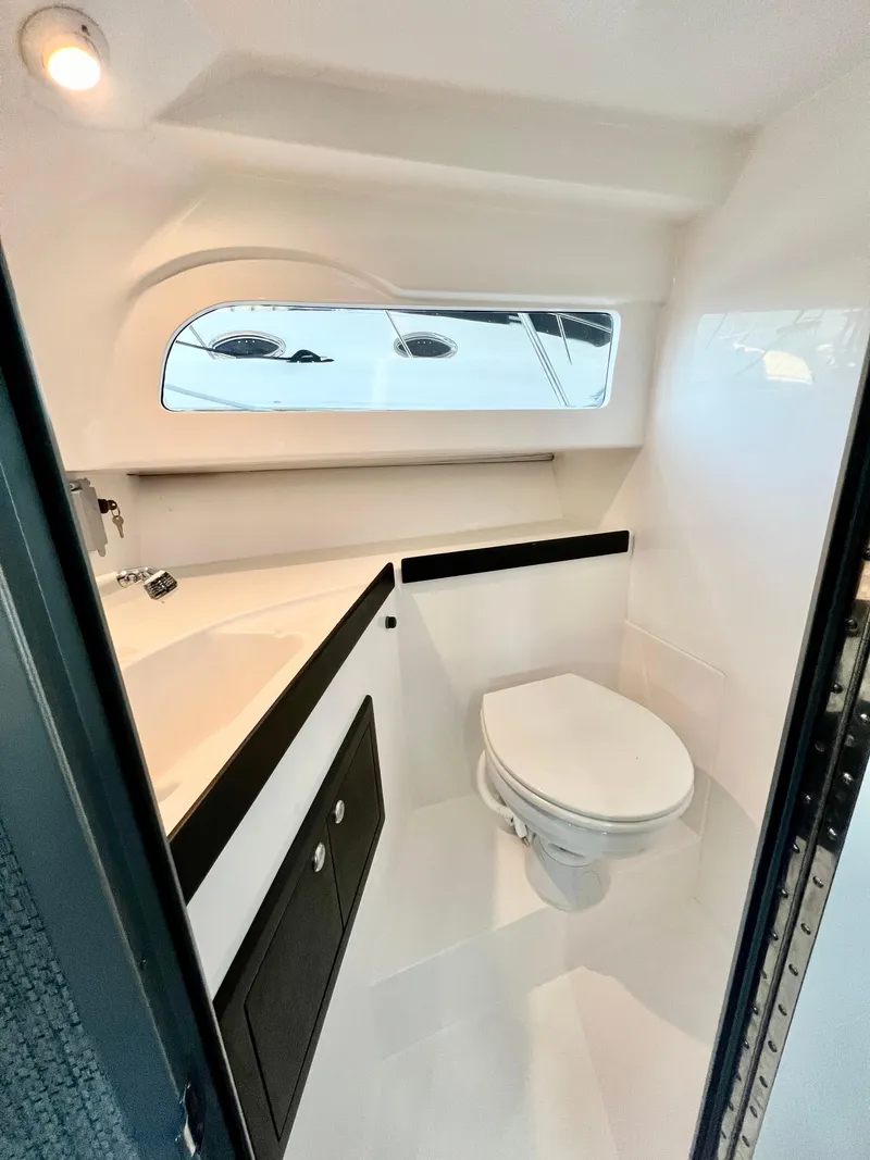 Slide: The Image of 2022 Stamas 326 Aegean boat bathroom with modern fixtures and window. - 28