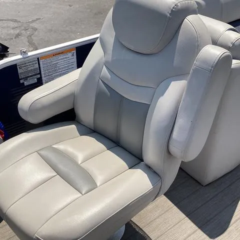 Slide: The Image of 2019 Godfrey Sw2286SB boat seat, white leather, comfortable design. - 7