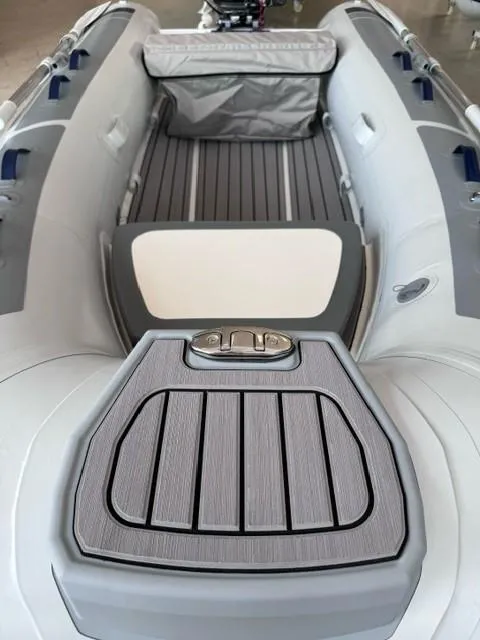 Slide: The Image of 2024 Highfield Classic 310 inflatable boat interior with sleek design and durable materials. - 5