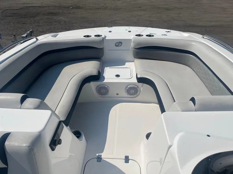Slide: The Image of 2021 Hurricane SunDeck Sport 192 RL OB boat interior with spacious seating. - 4
