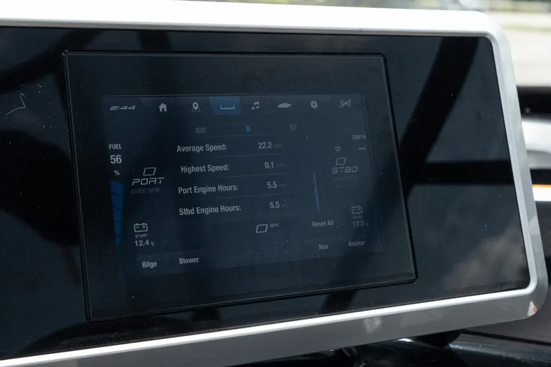Slide: The Image of 2024 Yamaha AR250 dashboard display showing engine and speed metrics. - 26