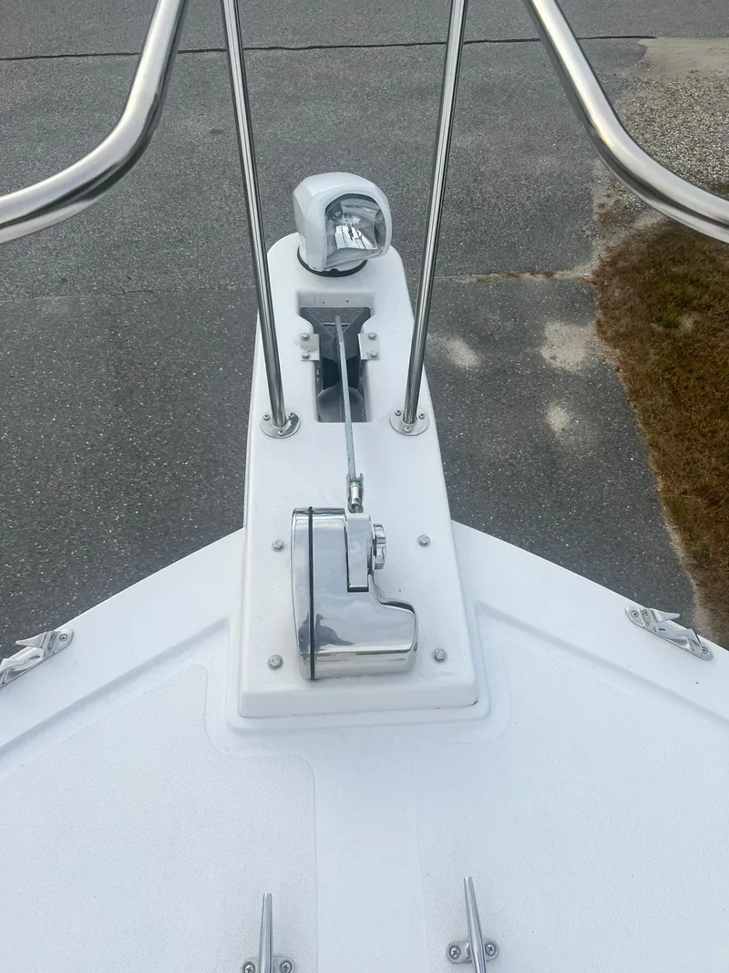 Slide: The Image of 2024 Steiger Craft 31 Fisherman boat anchor system with stainless steel fittings. - 18