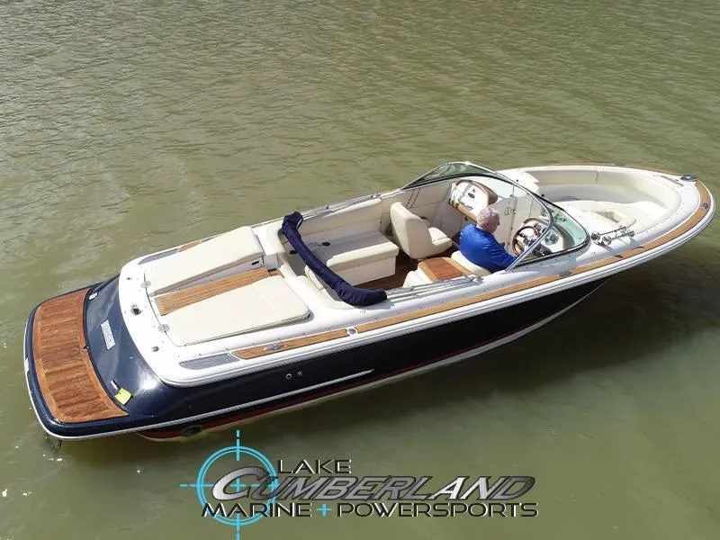 Slide: The Image of 2009 Chris-Craft Launch 25 Heritage Edition boat on water, viewed from above. - 4