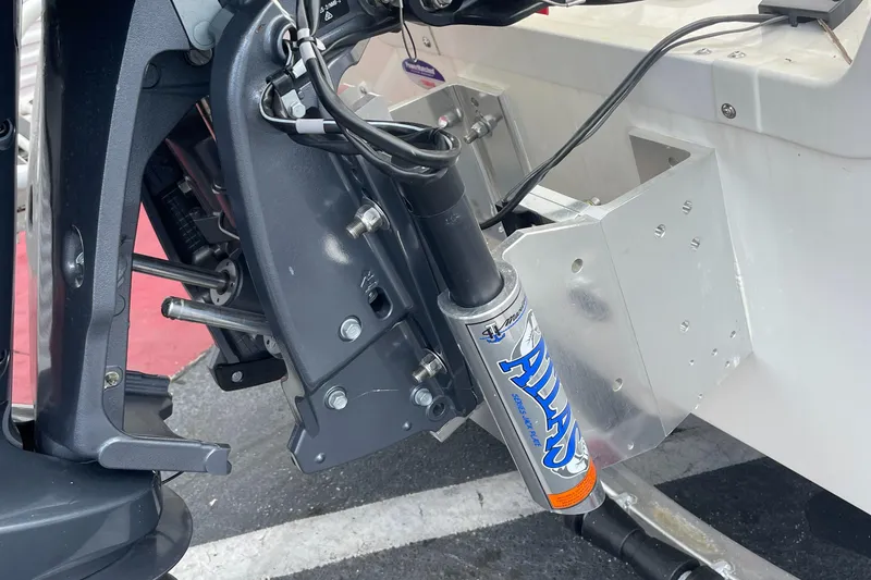Slide: The Image of 2024 Skeeter SX 2350 boat engine mount with hydraulic steering system. - 30