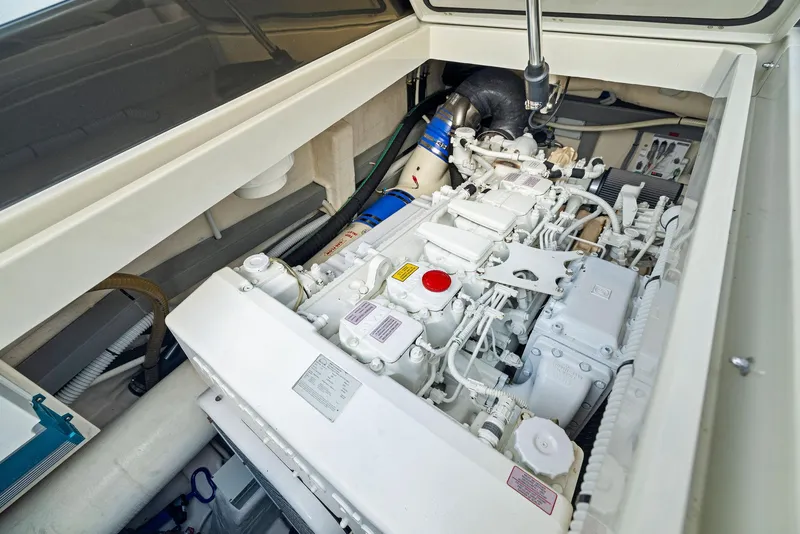 Slide: The Image of Engine compartment of 2016 Riva 44 RIVARAMA SUPER yacht, showcasing detailed machinery. - 41
