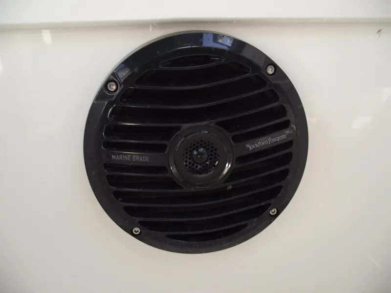 Slide: The Image of Marine-grade speaker on 2025 Bayliner D20 boat. - 18