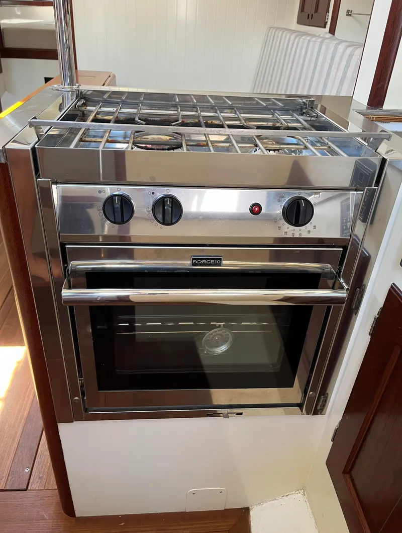 Slide: The Image of Stainless steel oven and stove in 2016 Alajuela 38 yacht kitchen. - 47