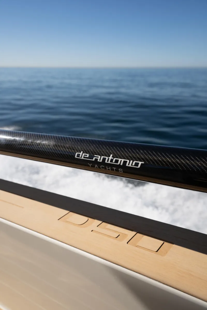 Slide: The Image of 2025 De Antonio Yachts D50 Coupé cruising on open sea. - 33